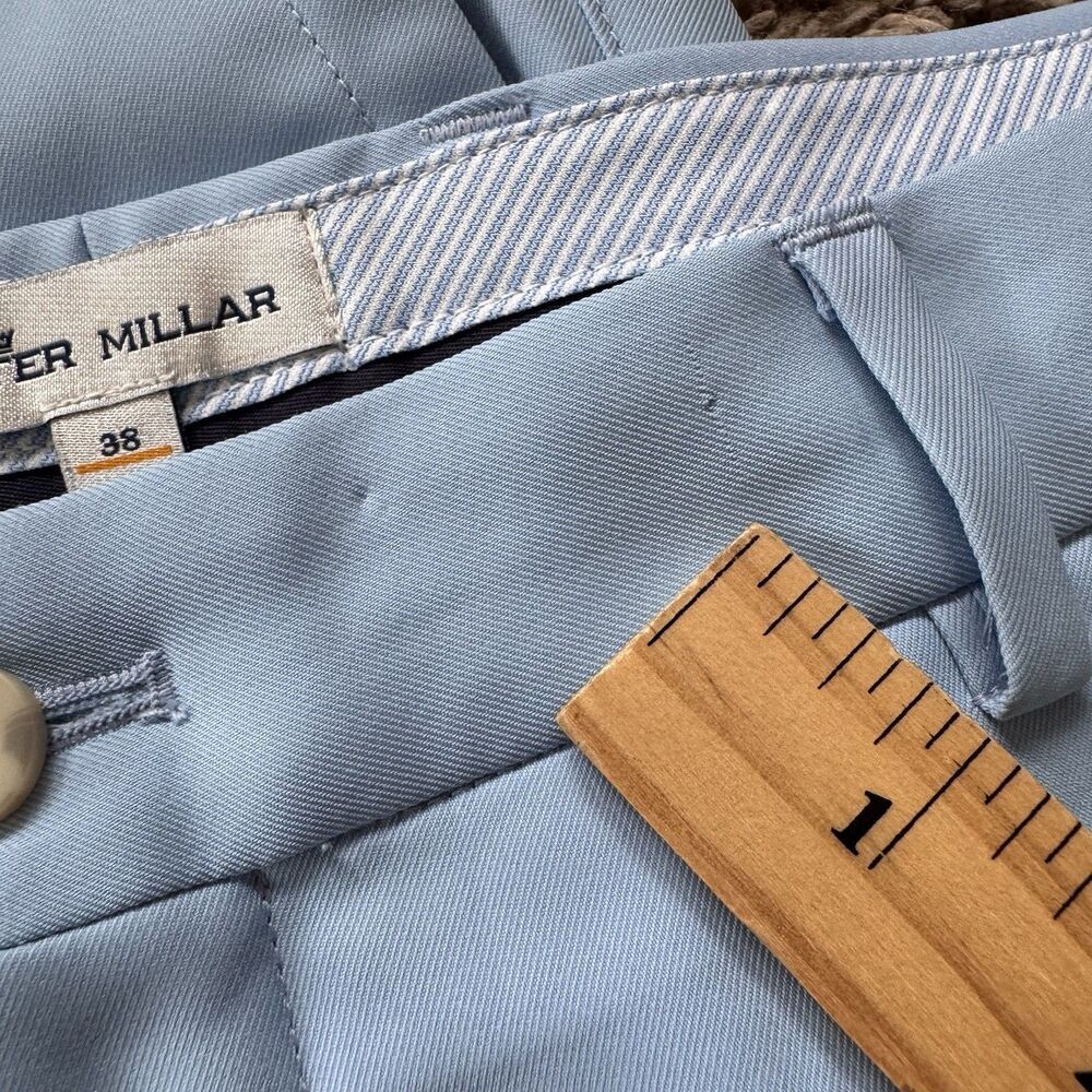 TWO Peter Millar Salem Performance Golf Shorts Men 38 Cornflower Blue 9" Classic - Picture 11 of 11